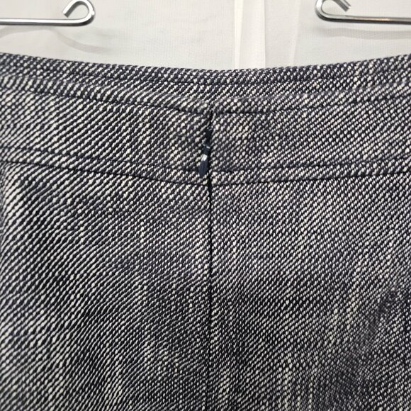 Ann Taylor Pencil Skirt Navy Blue Marled Office Classic Coquette 10 - Picture 6 of 13